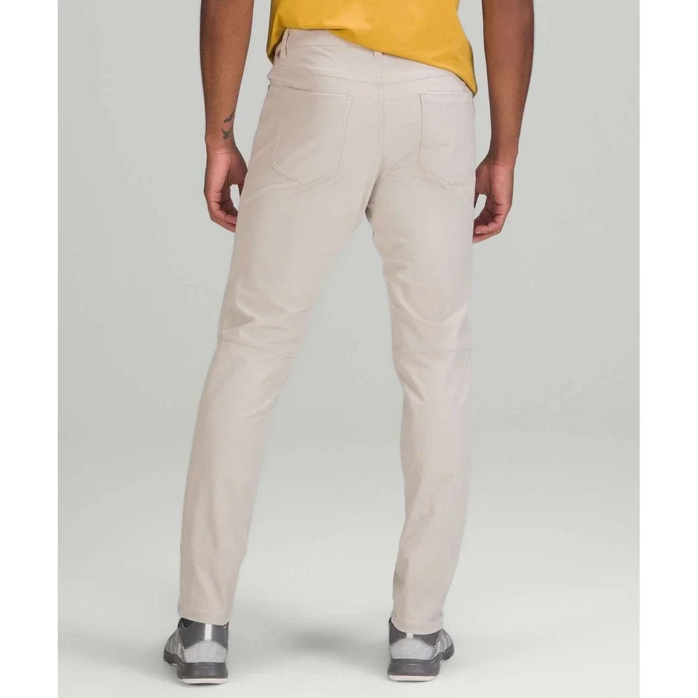 Lululemon ABC Slim Fit Pant Warpstreme Mens 30 Raw Linen Light Beige Gorpcore